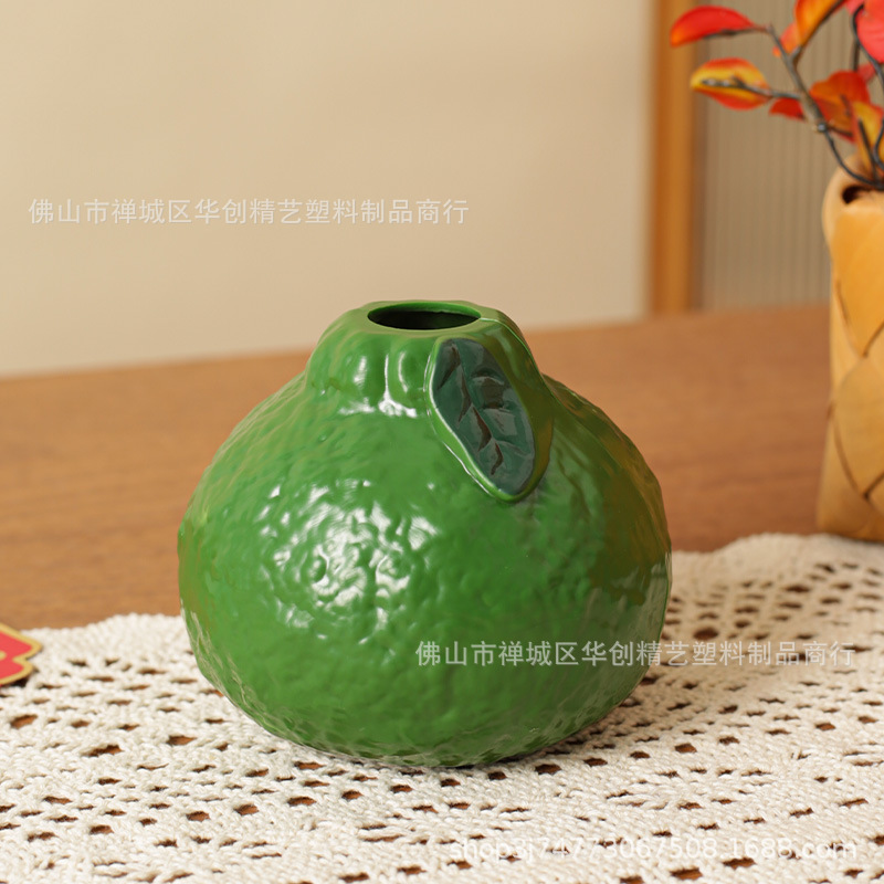 Creative Orange Vase Ins Style High Color Value Hydroponic Flower Pot Flower Vase Living Room Desktop Desk Decorations Ornaments