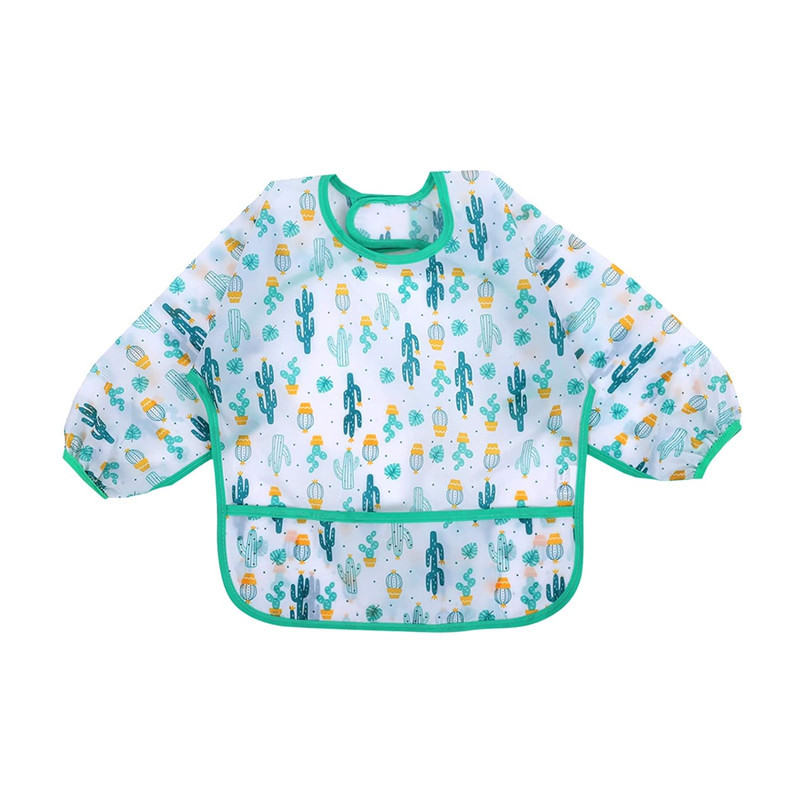 Foreign trade factory processing overalls anti-dressing waterproof baby baby children wash-free dining clothes bib bib painting clothes