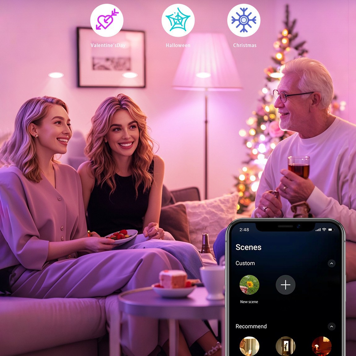 Wifi Smart Light Bulb Colorful Night Light Voice Control Rgbcw Remote Control Wifi Light Smart Voice Light Bulb