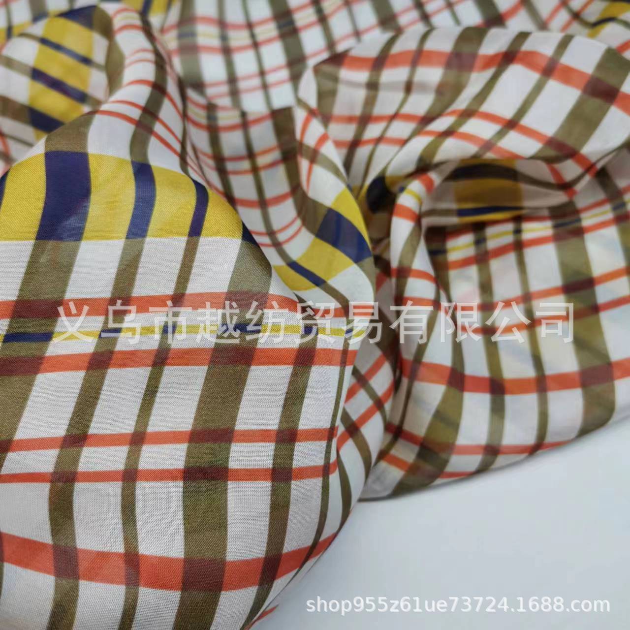 Plaid Silk Chiffon 100% Mulberry Silk Shirt Skirt Fabric