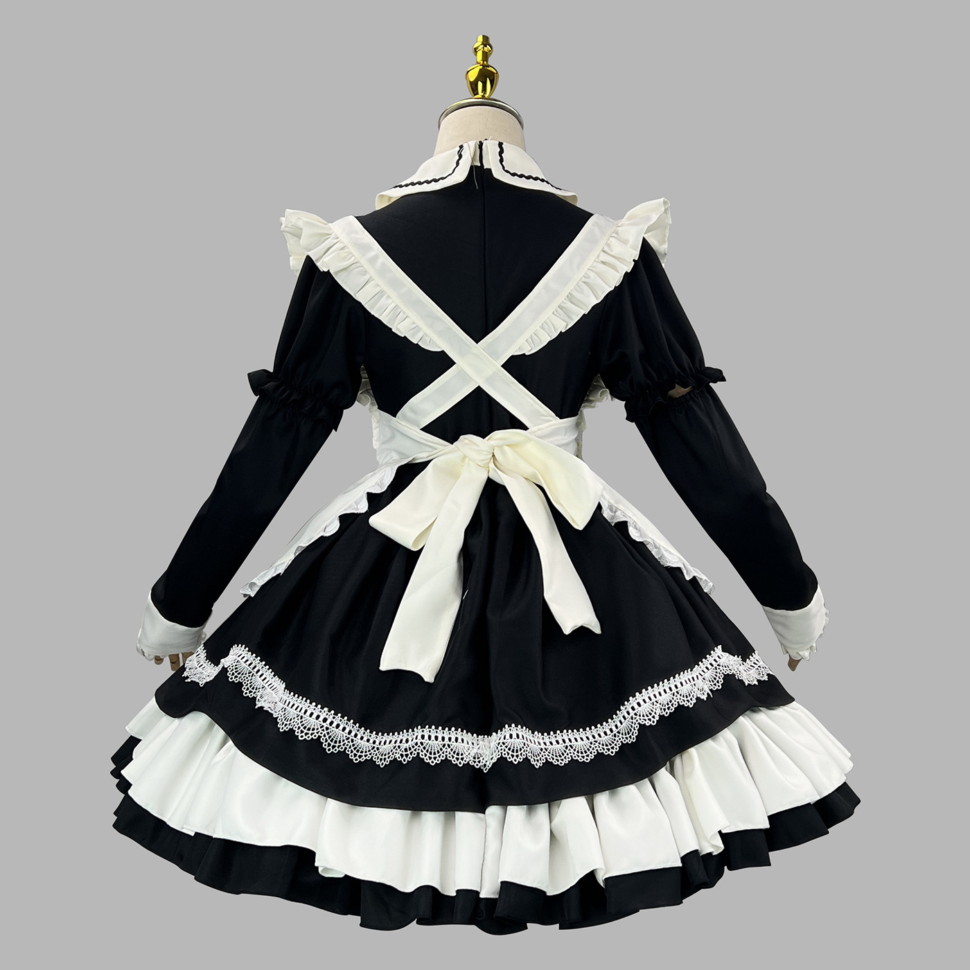 New Cross-border Full Score Maid COS Clothing Maid Clothing Detachable Sleeve Lolita Performance Clothing Internet Celebrator Live Broadcast Clothing