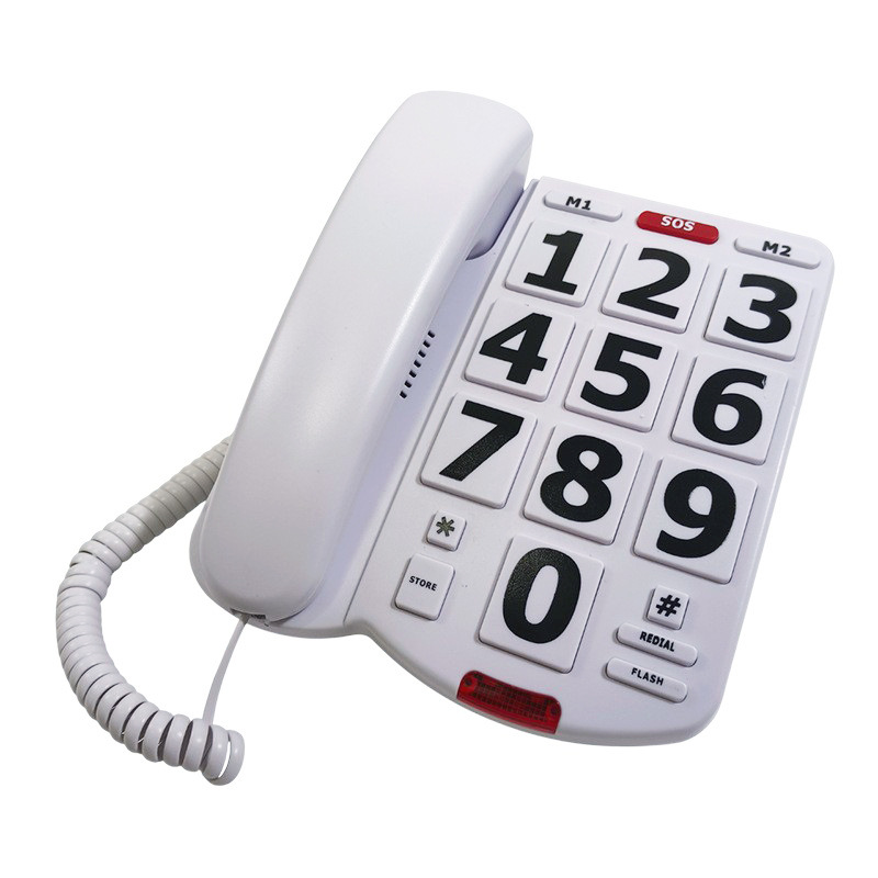 Home landline large number large button elderly fixed wired telephone three groups of speed dial large discount