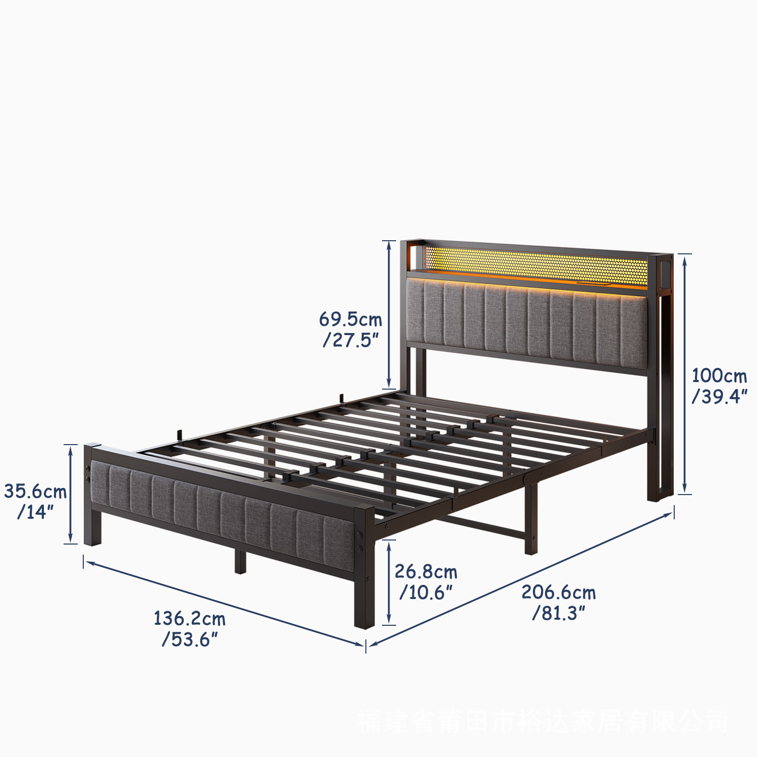 Cross-Border Double Bed Single Bed Wrought Iron Bed Steel Wood Iron Frame Bed Thickened Iron Bed Modern Simple Bed Dormitory Bed