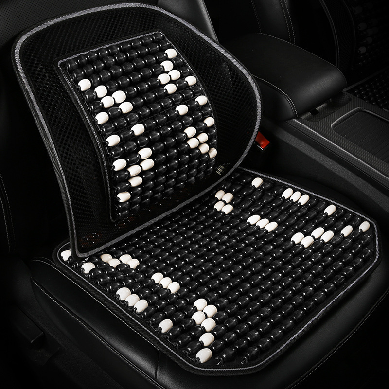 Подушка для поддержки поясницы автомобиля, деревянные бусины, оптовая продажа, доступна на все сезоны, спинка, офисная подушка, охлаждающая подушка