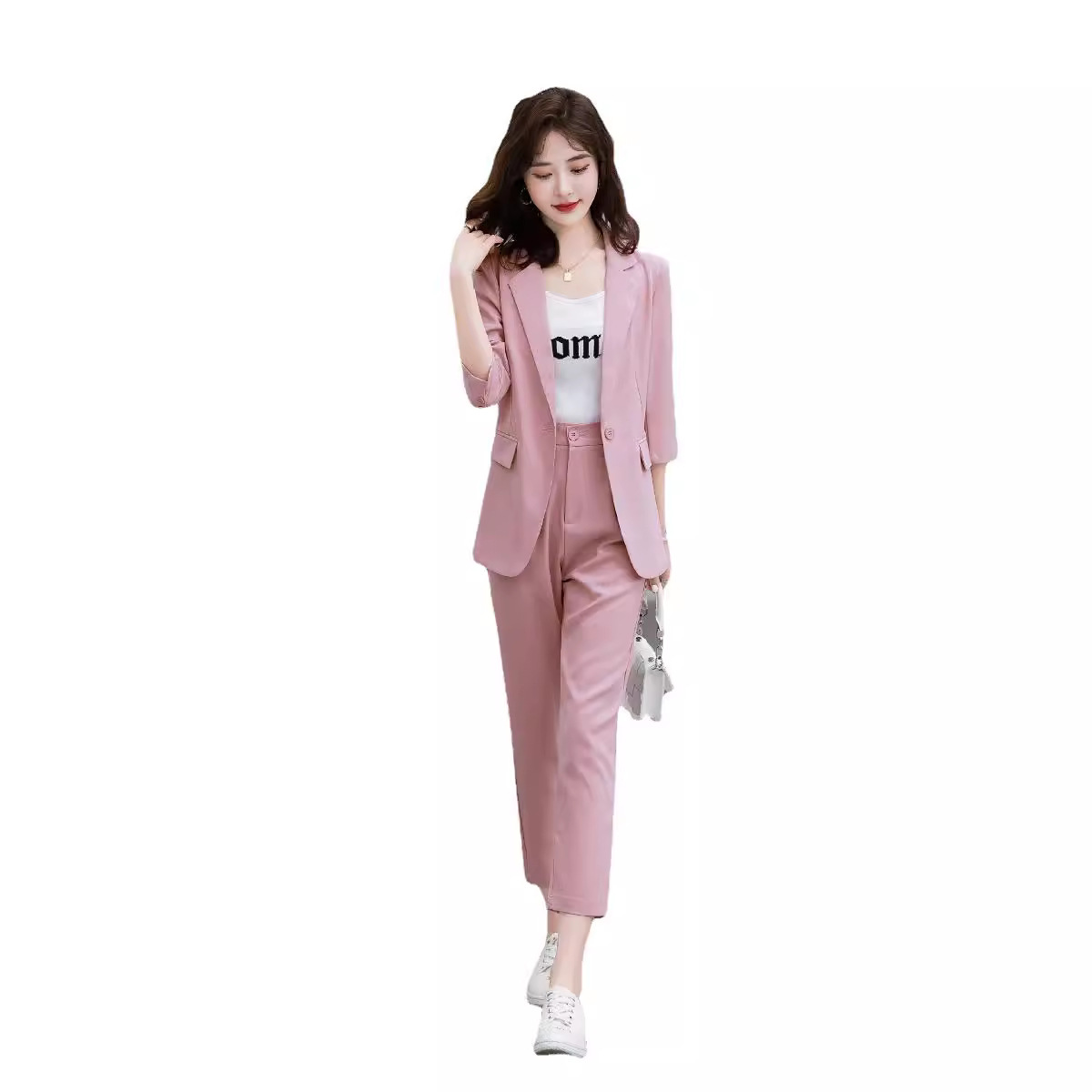 Suit Jacket Women's Spring and Summer New Fashion Elegant chubby girl Business Wear Casual Internet Celebrity Suit suit 8019