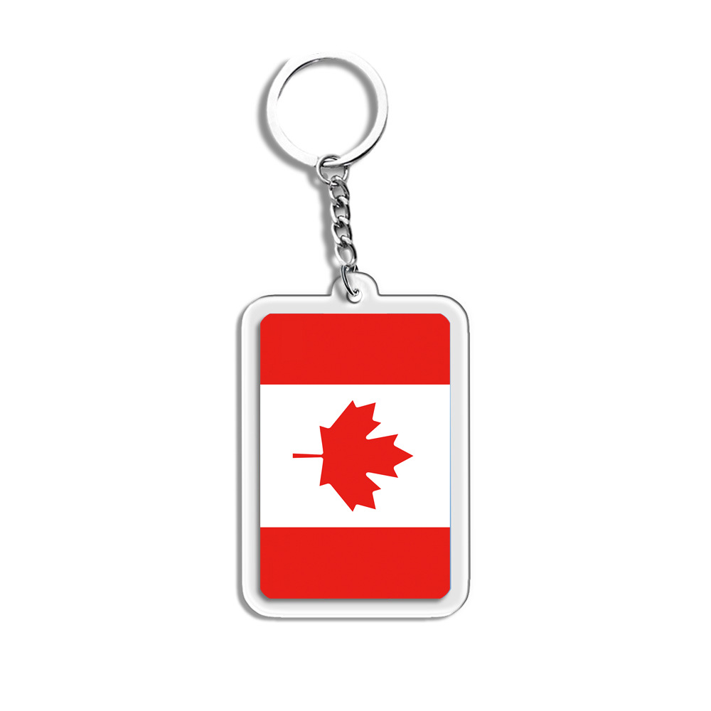 Decorative pendant fans small gift national flag rice flag Stars and Stripes acrylic keychain pendant small gift