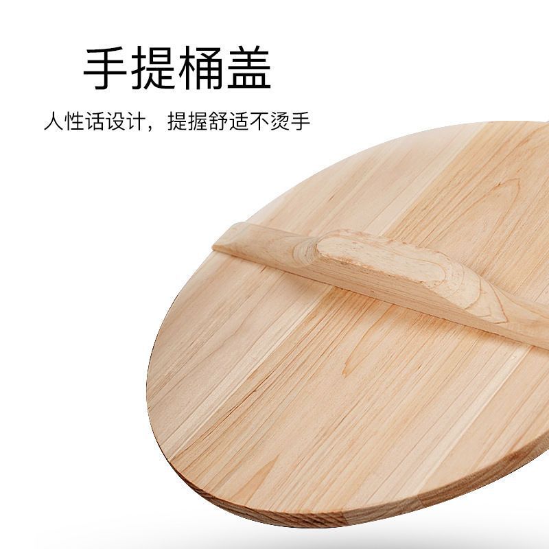 Steamed Rice Wooden Bucket Household Wooden Bucket Rice Steamer Bamboo Steamer Restaurant Large and Small Steamed Rice Bucket Steamed Grids Fir Zhaozhi Zheng