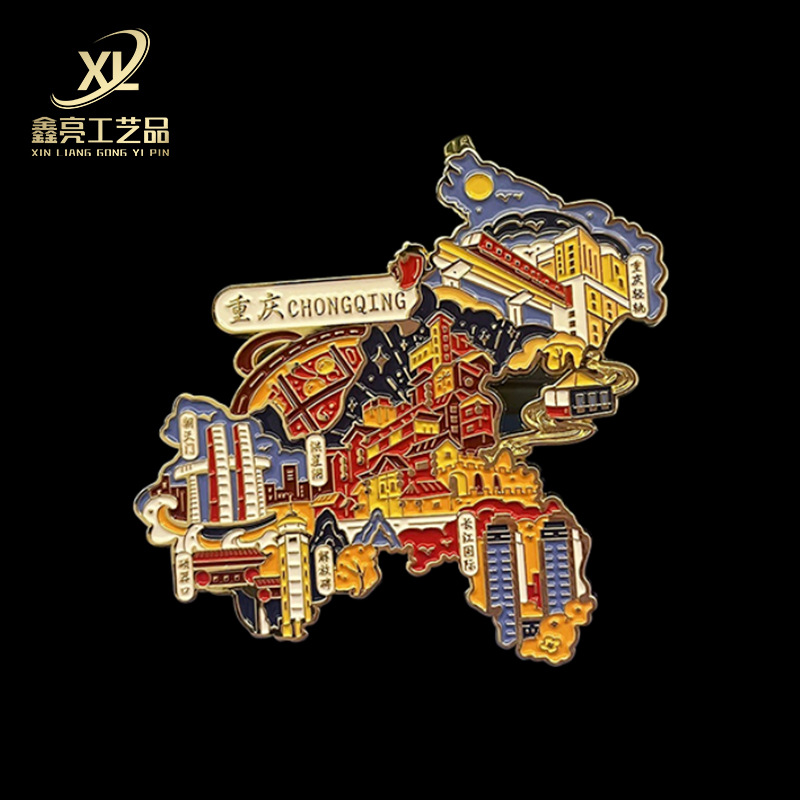 Customized Metal Refrigerator Magnets Featuring City Tourist Attractions, Cultural and Creative Museums, Cartoon Magnets, and Lacquered Commemorative Refrigerator Magnets