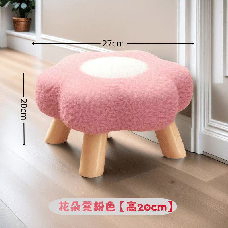 Flower Small Stool Small Round Stool Cyber Celebrity Cloud Mushroom Stool Room Decoration Durable Cheap Floor Low Stool Baby Chair