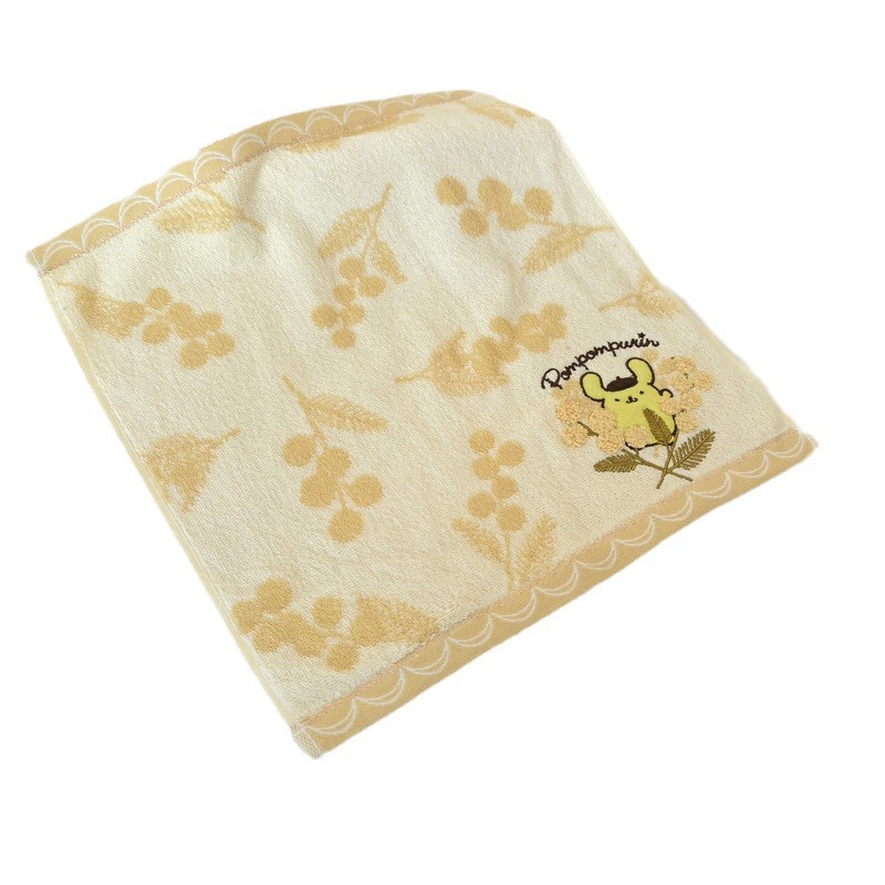 Exported to Japan High-end Fine Cotton Yarn-dyed Jacquard Embroidered Large Square Towel Hand Towel Kabi Lisa Dog Multi-color