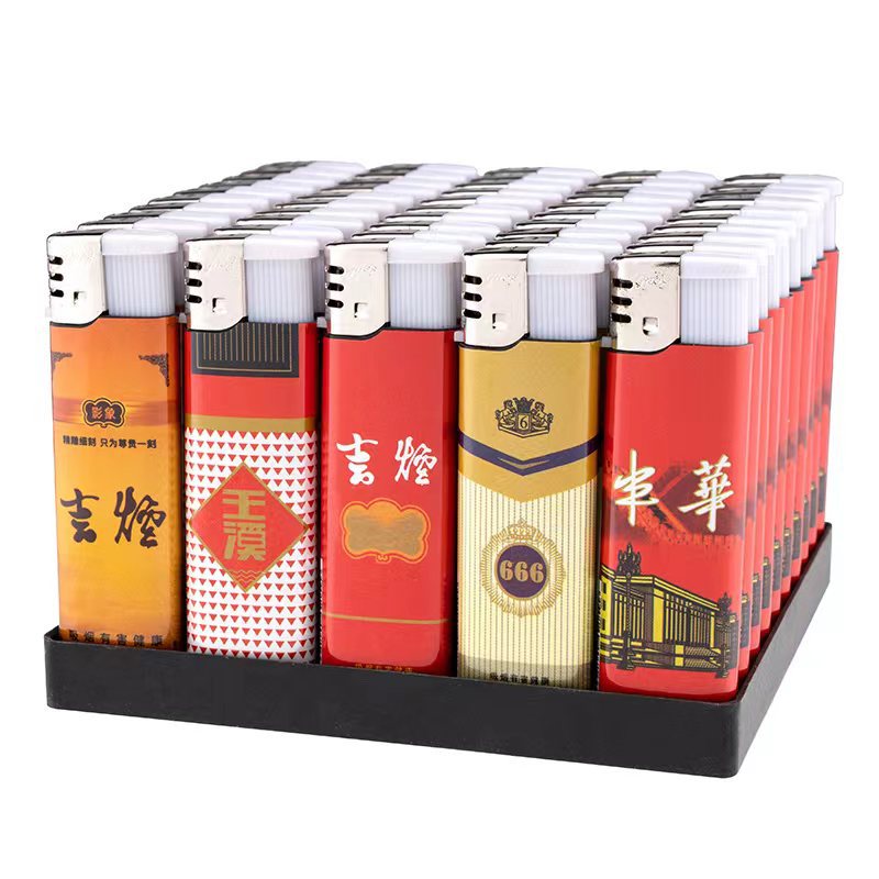 Wholesale open fire supermarket plastic lighter open fire lighter supermarket national fashion personalized lighter manufacturer