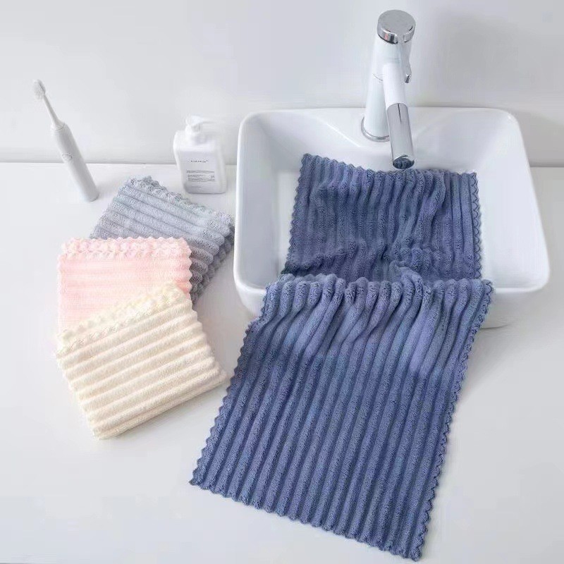 Candy Velvet Thin Towel Gift Anchor with Goods Shake Tone Quick Hand-Drying Quick-Drying Absorbent Towel Soft Wash Face