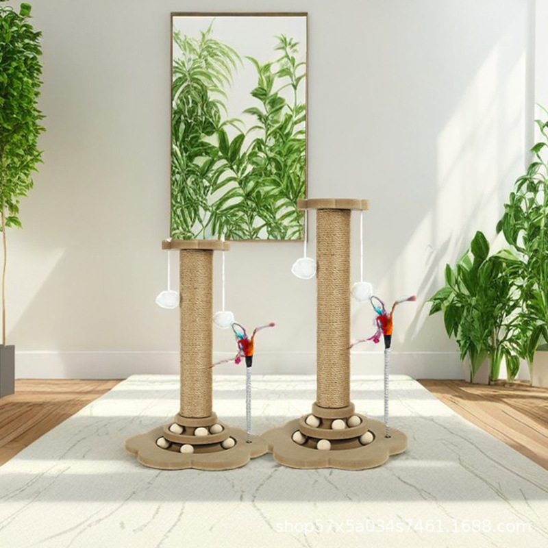 Sisal Cat Scratching Board Cat Turntable Grinding Claw Cat Scratching Column Wear-resistant Cat Claw Fun Cat Toy Pet Supplies Cat Toy