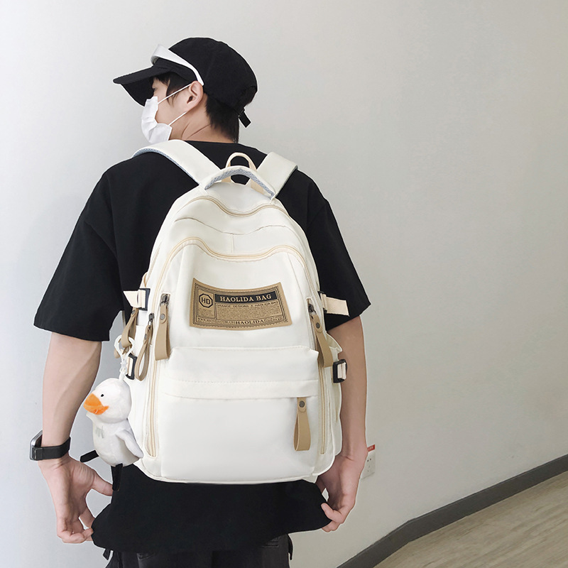 Cross-Border Backpack Women's Spring and Autumn Simple Travel Computer Backpack Male High School Junior High School Student Large Capacity Student School Bag