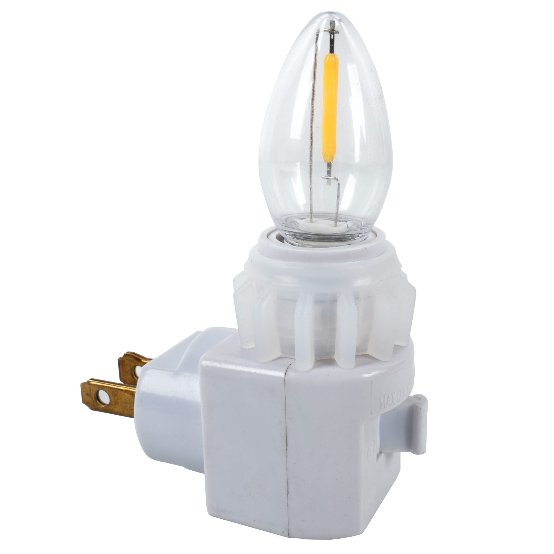 Ul 120V 60Hz 7W Max 360 °   Rotating Night Light Lamp Holder with High Ferrule