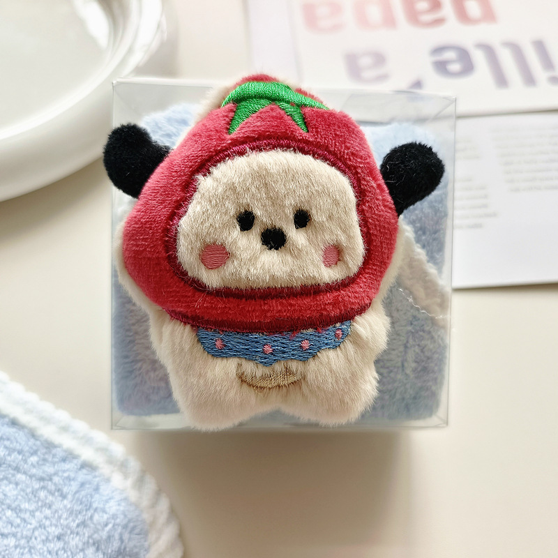 Cartoon Puppy Towel Gift Box Hanging Children's Square Towel Full Moon Wedding Wedding Shop Accompanying Gift for Kindergarten