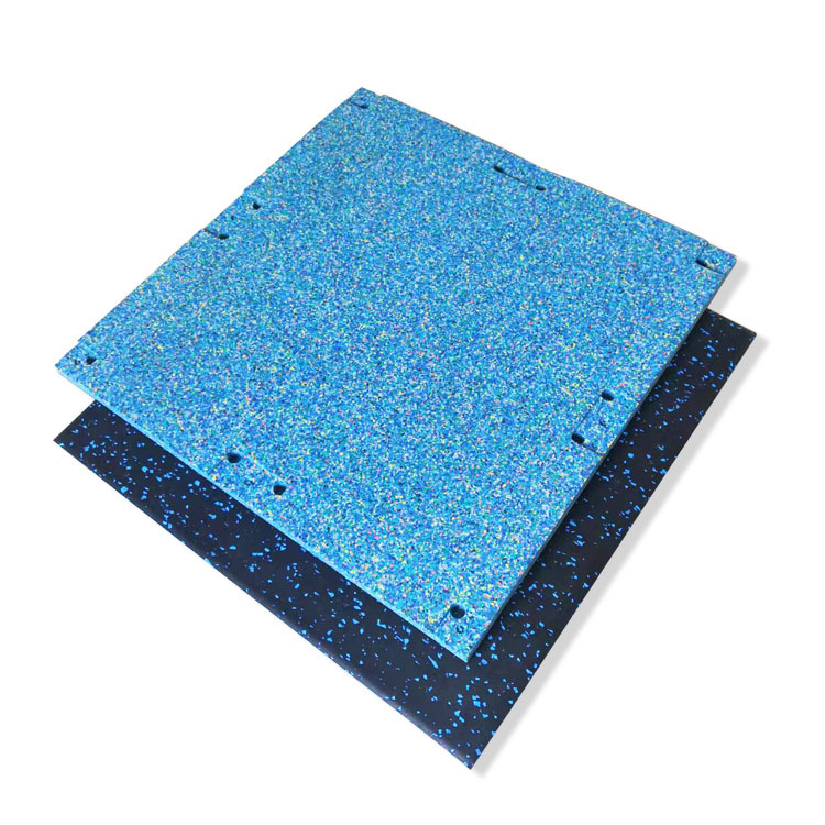 Gym Rubber Floor Mat Indoor Composite Buckle Shock-Absorbing Soundproof Rubber Mat Household Odorless Silent Sports Floor Mat