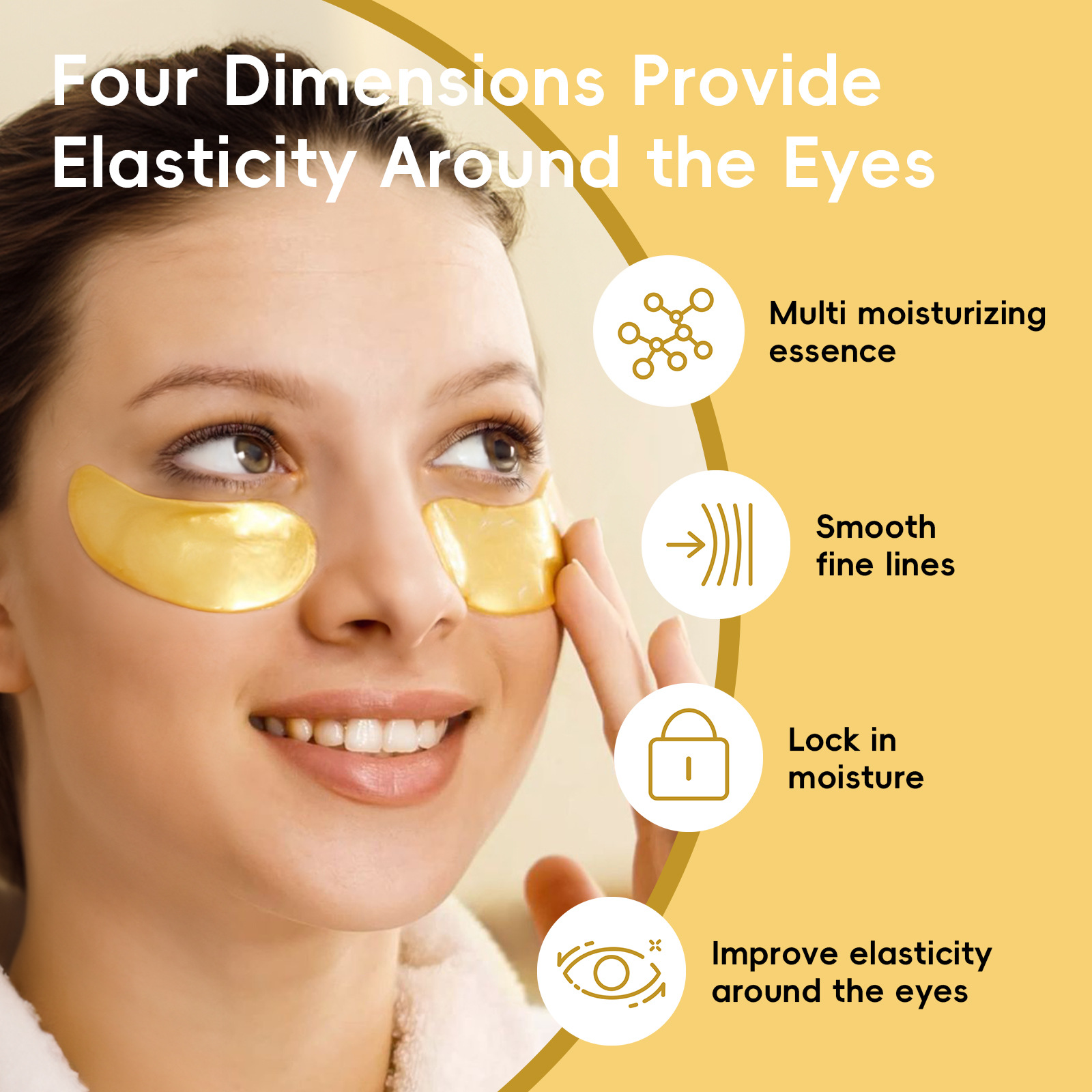 Cross-Border New Product Laikou Gold Eye Mask Gold Single Piece Eye Mask Patch 6g Collagen Eye Mask Patch