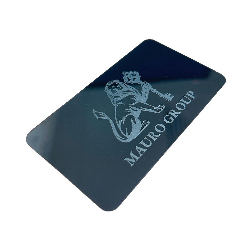 Stainless Steel Exquisite Gold and Silver Business Card Cut Out Frosted Matte Black Rose Gold Electroplated Mirror Black Craft Free Design