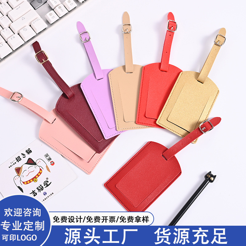 Тег для багажа из PU кожи, кастомизированный, информация о чемодане, тег для регистрации, антивандальный