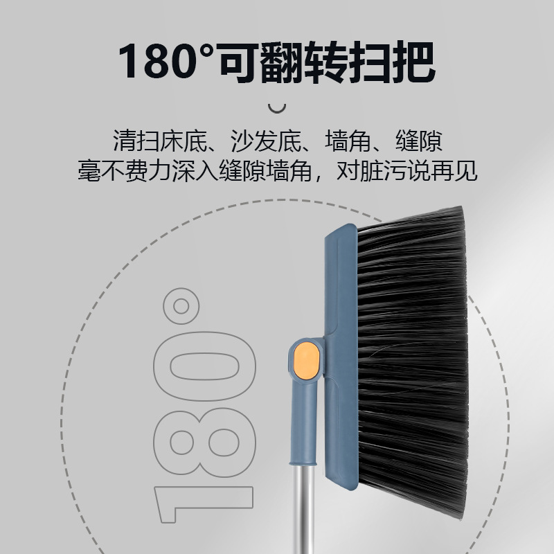 [Cross-border Post] Folding Broom and Dustpan Combination suit Wipe New Household Garbage Shovel Cleaning Artifact
