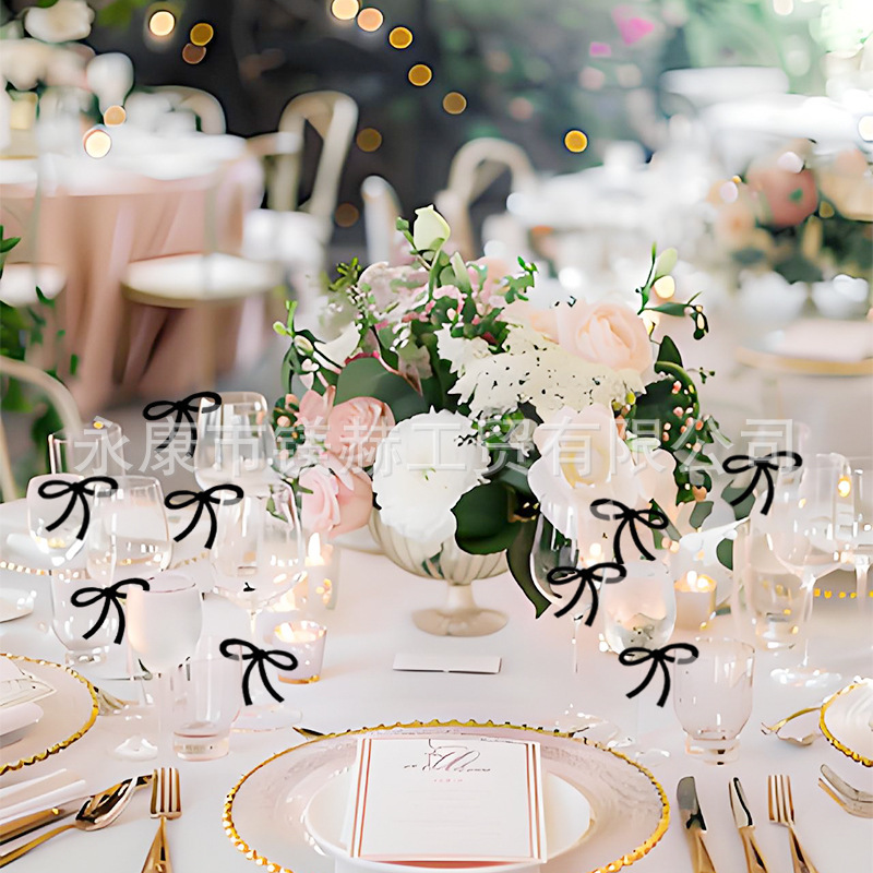 TX cross-border acrylic wine glass plug-in Valentine's Day multi-color ins style high-level party goblet pendant decoration