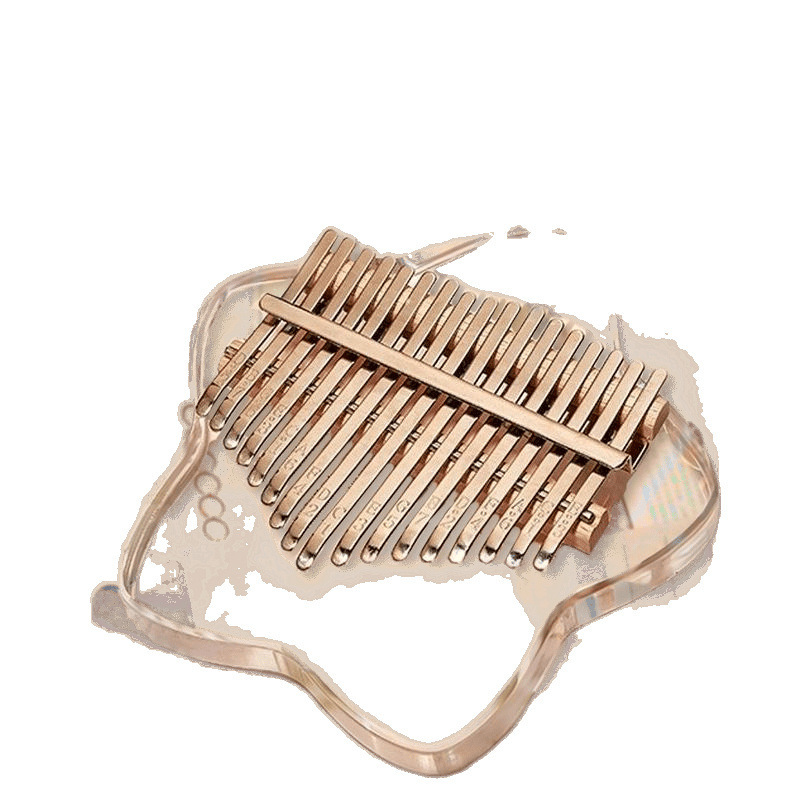 Thumb Piano Crystal Transparent Kalimba 21-Tone Kidsren's Girl 17-Tone Portable Beginner Finger Piano Popular