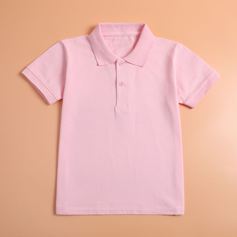 2024 Summer Children's Clothing Short-Sleeved Polo Shirt Pure Color T-Shirt Boys and Girls Class Uniforms Kindergarten Uniforms Primary and Secondary School Uniform Tops