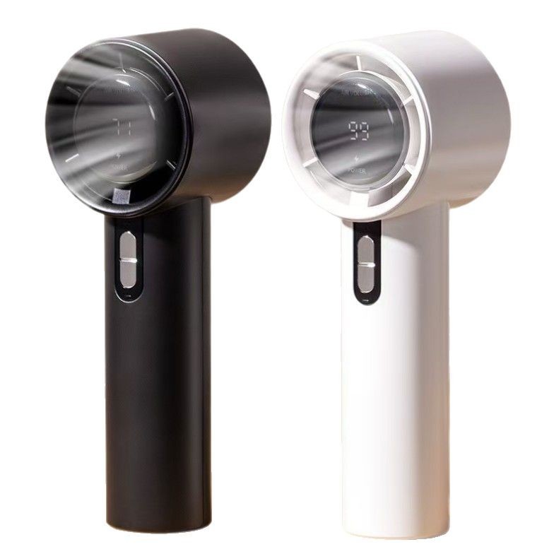 New 100 high-speed handheld fan mini portable usb charging long life digital display violence small fan