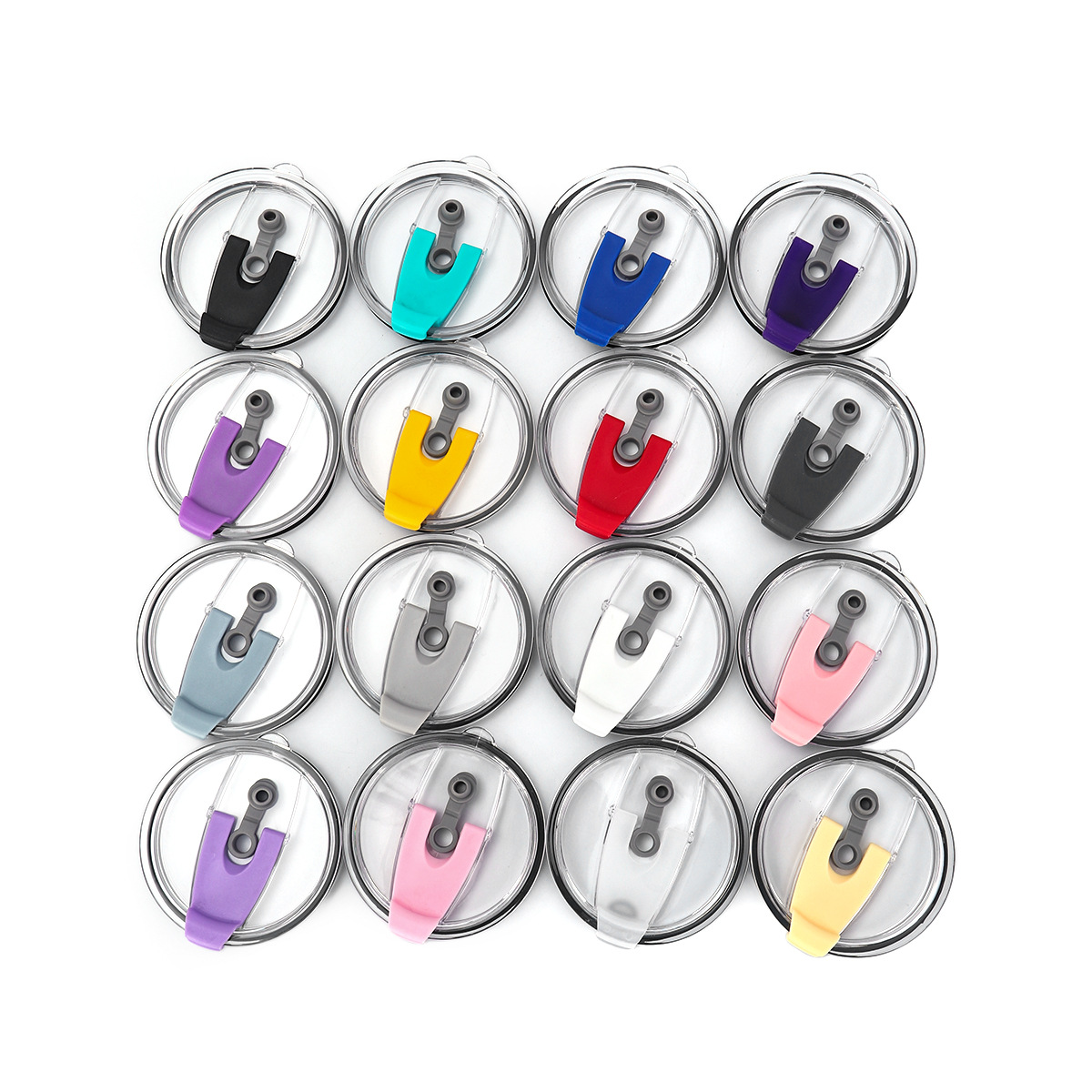 New 30oz Flap Lid Sealed Leak-Proof Ice Cup Straw Lid Outdoor Car Cup Flat Lid Push Lid Wholesale