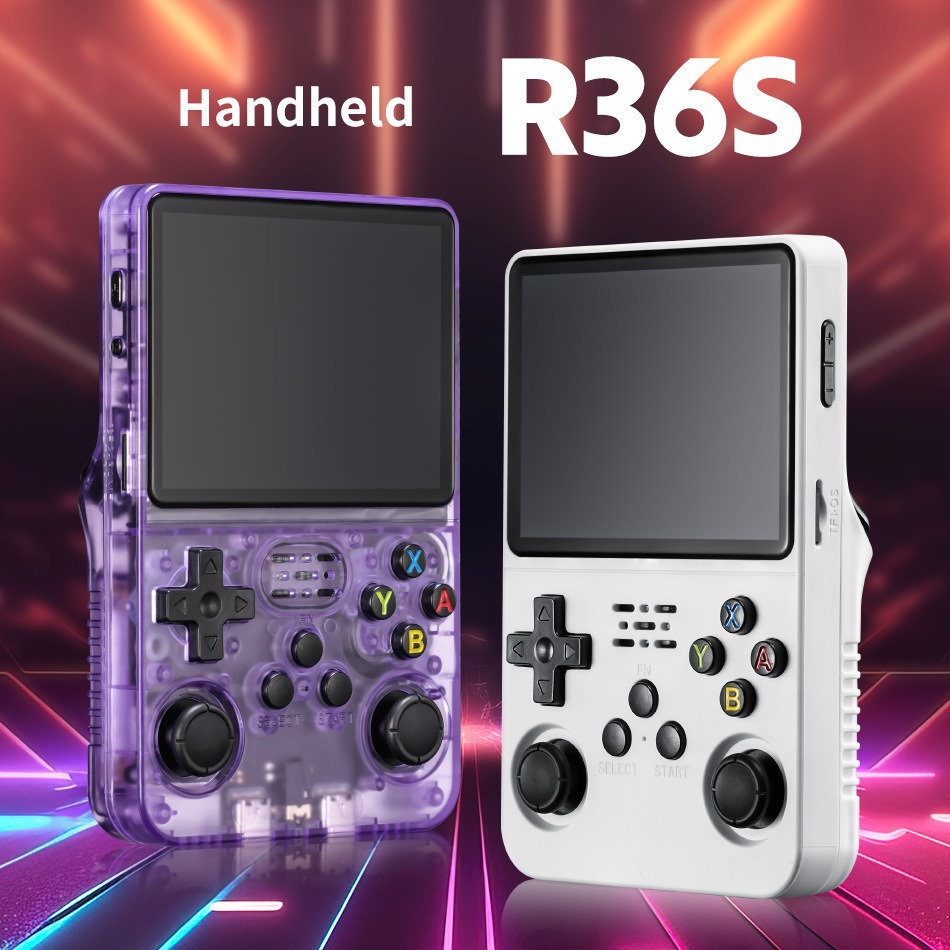 Original R36S Handheld Game Console, Genuine Open-Source R36S Portable Arcade Game Console, Nostalgic Arkos