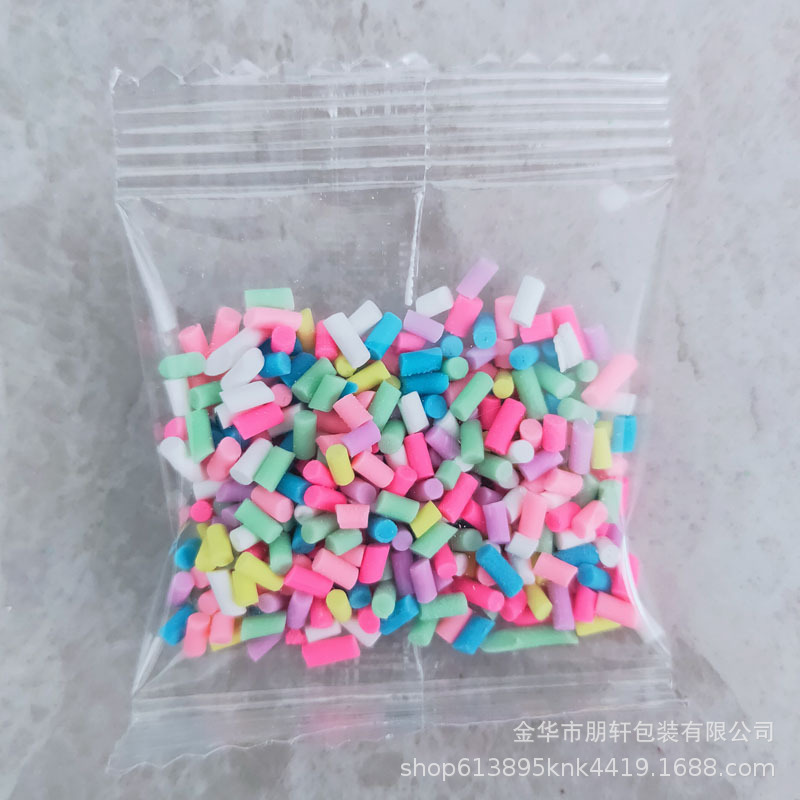 Manufacturers supply 3 grams of bagged soft pottery fruit pieces soft pottery particles soft pottery five-pointed star love snowflake round slices