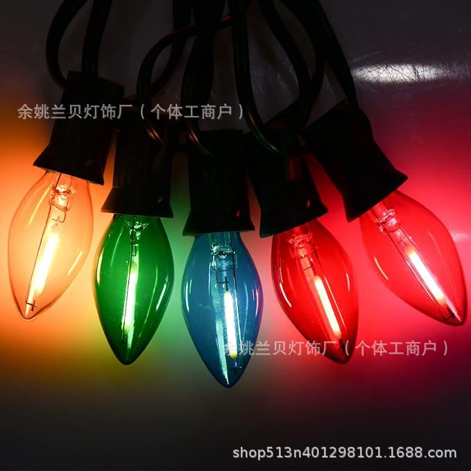 Supply of C7E12100-130Vpc or Glass Lampshade Light String Bulbs, Small Dimmable Energy-Saving Led Light Strings