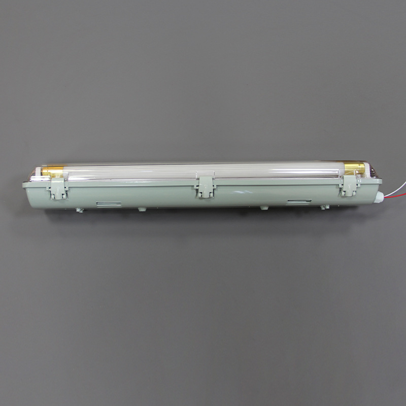 LED three-proof lamp bracket factory direct supply T8 single and double tube workshop waterproof moisture-proof purification workshop emergency fluorescent lamp