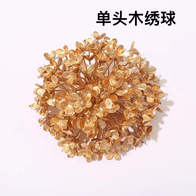 Golden artificial flower Golden eucalyptus ginkgo leaf plastic flower Golden Leaf Christmas flower blessing bucket flower arrangement material