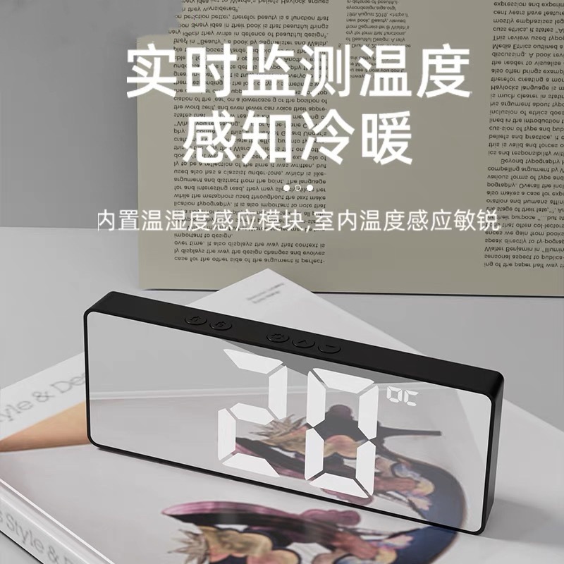 Led Digital Clock Digital Watch Pendulum Desktop Desktop Luminous Silent Bedroom Simple Large Character Time Display