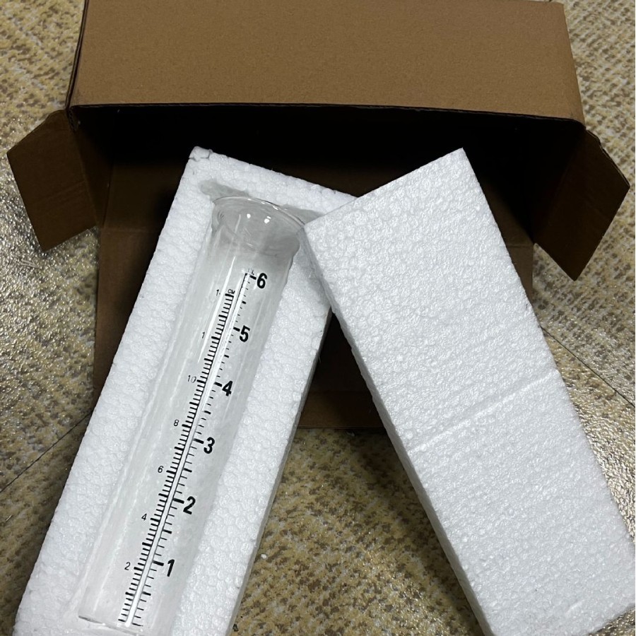 Cross-border environmental protection new high borosilicate glass rain gauge high borosilicate test tube high borosilicate glass scratch-resistant wear-resistant