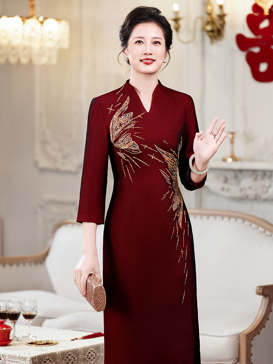 Новое свадебное платье для мамы весной 2025, высококачественное платье для свекрови на повседневную носку