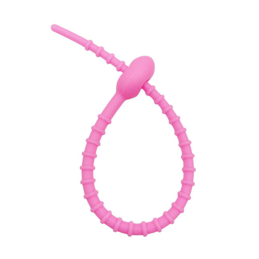 Color Silicone Cable Tie Storage Rope Data Cable DIY Keychain Accessories Silicone Cable Strap Color Lanyard