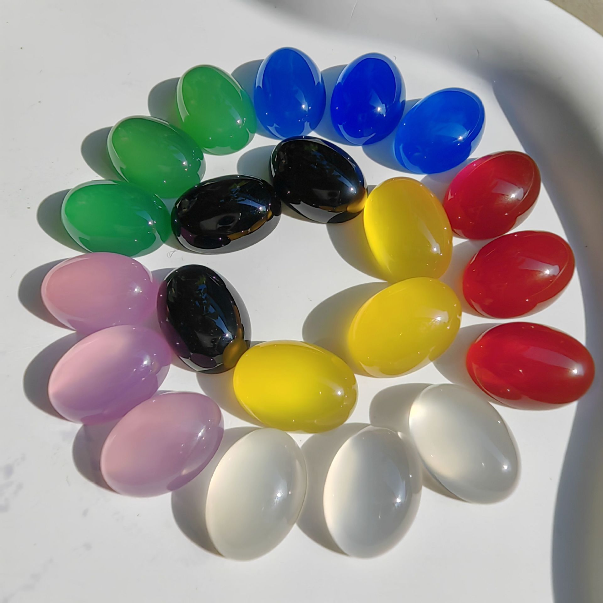 Agate Ring Surface Jade Oval Patch Agate Ring Surface Patch DIY Jewelry Accessories Wholesale Natural Semi-Precious Stone