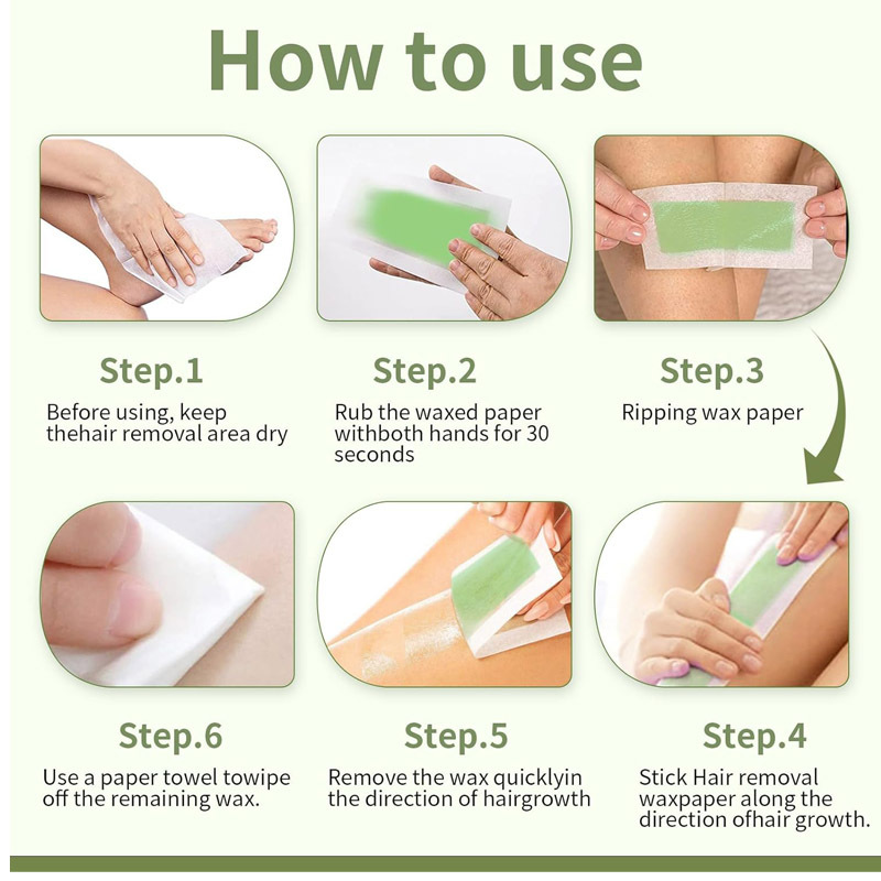 Hair Removal Wax Paper Foreign Trade Cross-Border Hand Hair Removal Leg Hair Armpit Body Hair Removal Double-Sided Hair Removal Wax Paper Hair Removal Beeswax