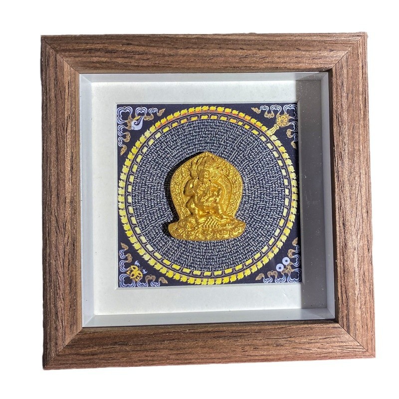 Hand-painted Thangka Stereo Wiping Yellow God of Wealth Zakiram Big Black Day Table Decorative Painting Ornaments