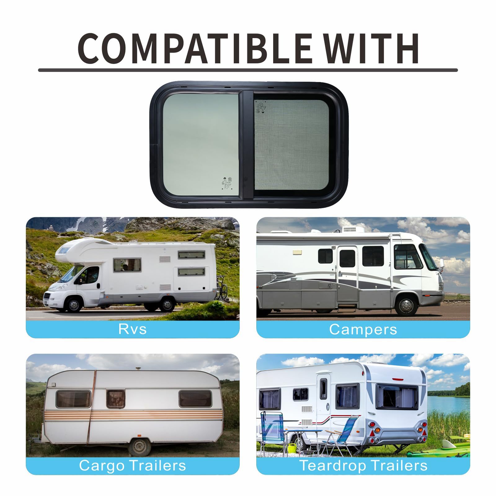 Rv Windows, Camper Windows, Sliding Windows, Various Specifications Available, Direct from Manufacturer, Cross-Border Supply