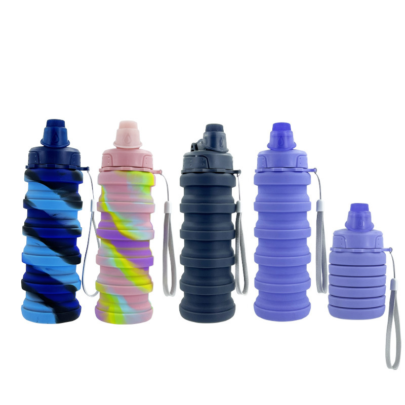 Прямые продажи завода Новый портативный силиконовый складной водяной стакан спортивный на открытом воздухе креативная бутылка для напитков