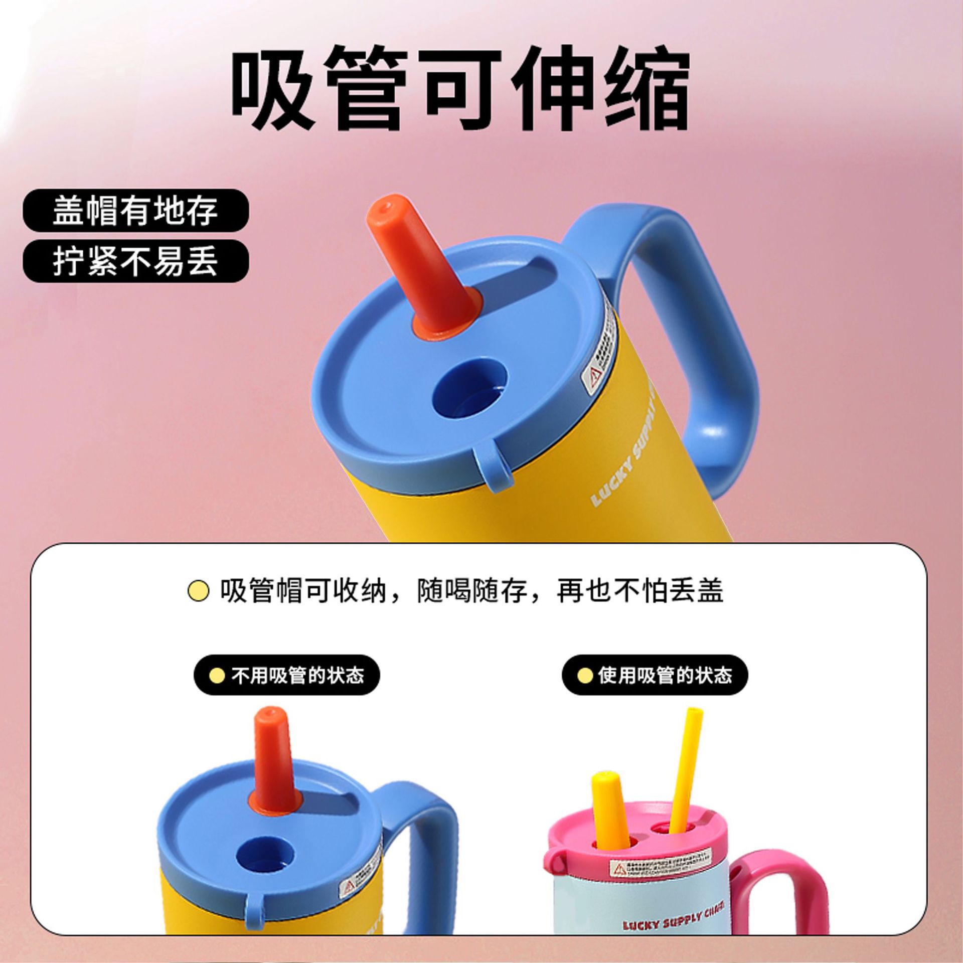 Gucgres Big Mac Straw Cup with Logo Printed on It, Insulated Large-Capacity Girls' New High-Looking Ice Cup