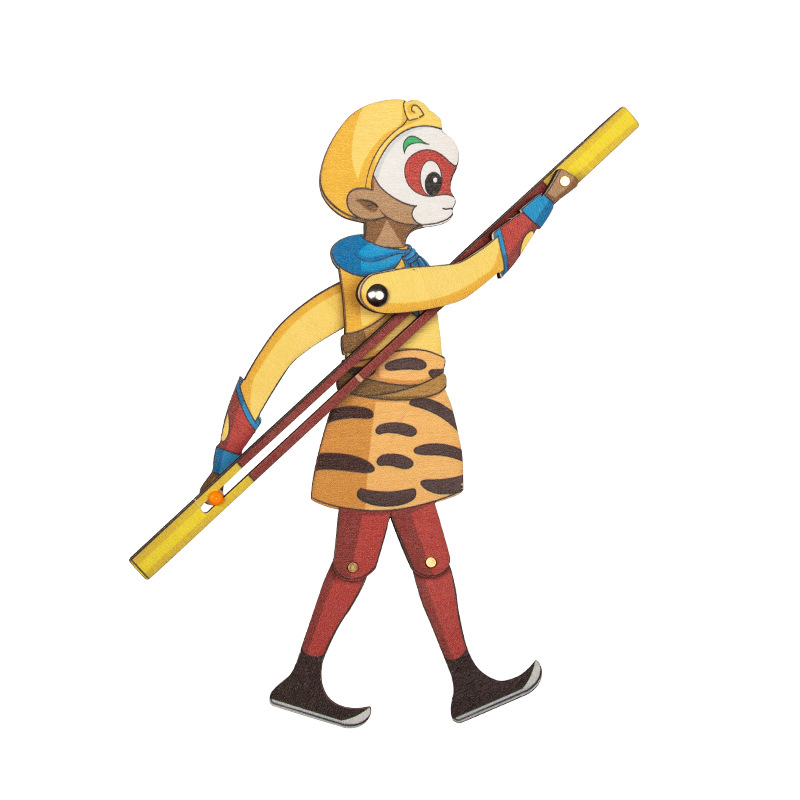 Shadow Play DIY Toys Journey to the West Wooden Doll Three Kingdoms Character Game Children's Day Handmade Material Package