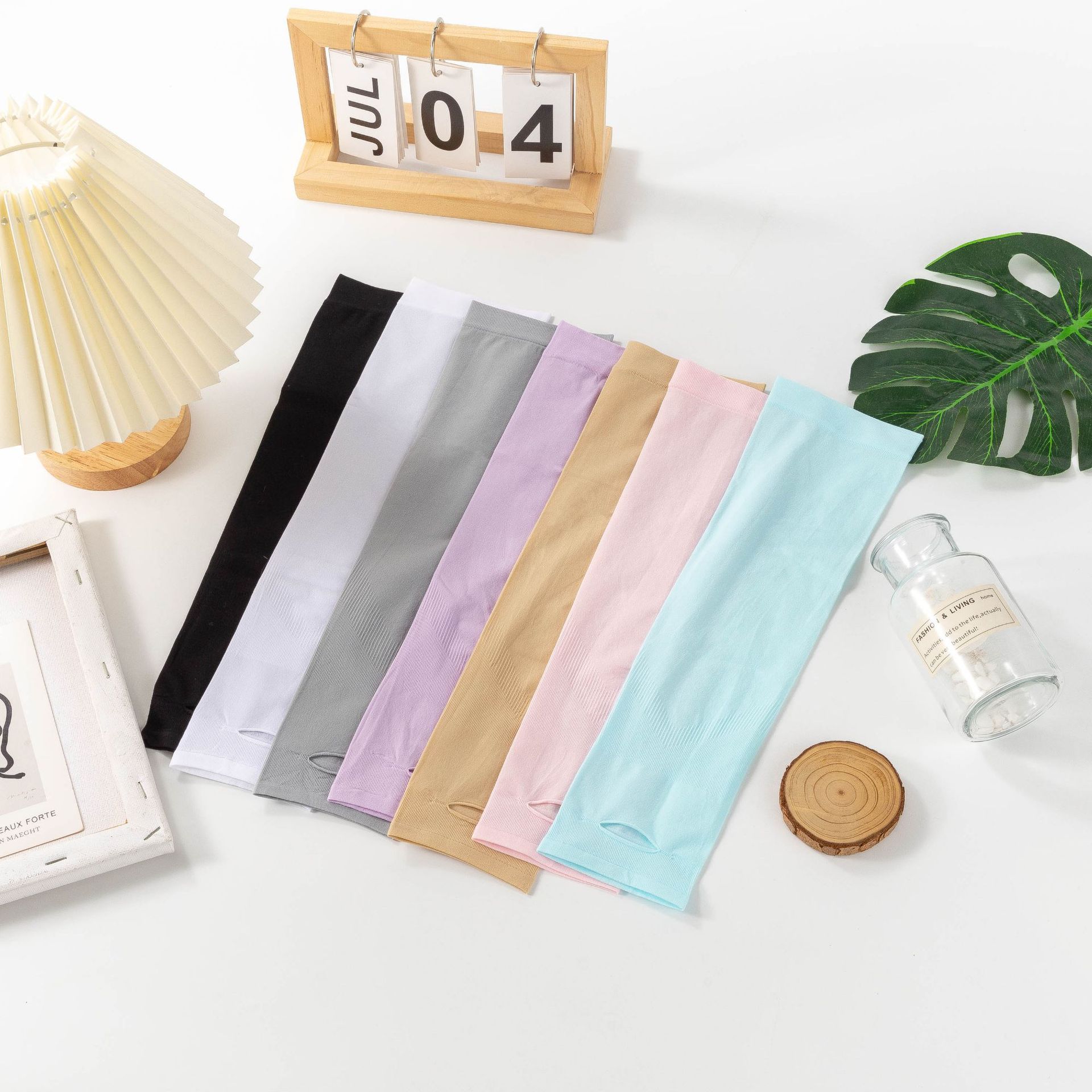 Sports Ice Sleeves Ice Silk Sleeves Sun Protection Sleeves Outdoor Cycling Summer Sun Protection Solid Color Sleeve Gloves Ice Sleeves Wholesale