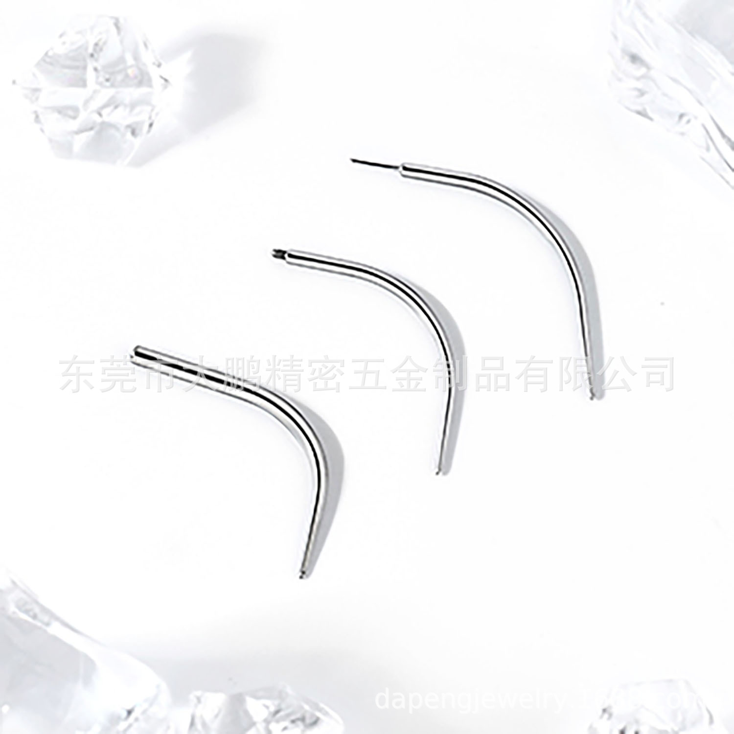 Stainless Steel Curved Curved Guide Needle Rod Piercing Threaded Needle Nose Nail Ear Bone Nail Eyebrow Nail Piercing Auxiliary Tool