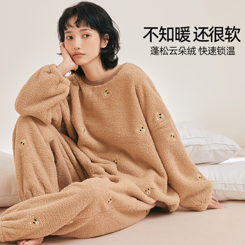 Pregnant Women's Home Clothes Autumn and Winter Thickened New Pregnant Women's Pajamas Loose Pregnant Women's Casual Clothes Pregnant Women's suit Maternity Clothes