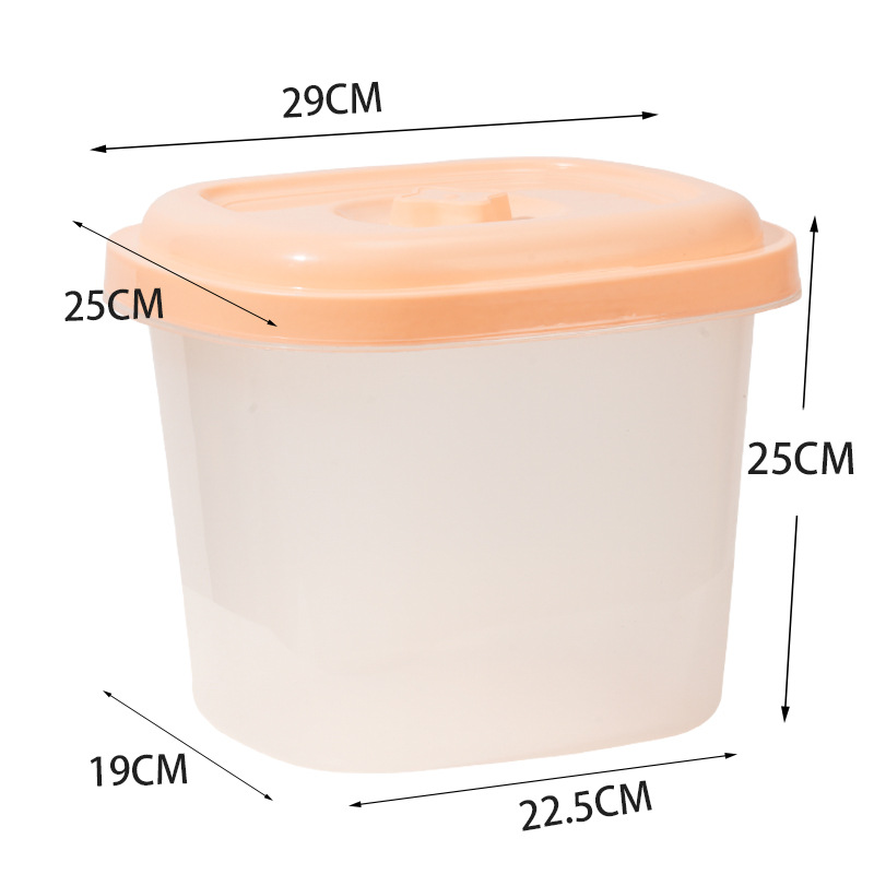 Plastic Rice Bucket Household Insect-proof Moisture-proof Sealed Rice Storage Box Rice Tank Kitchen Flour Rice Can be Printed